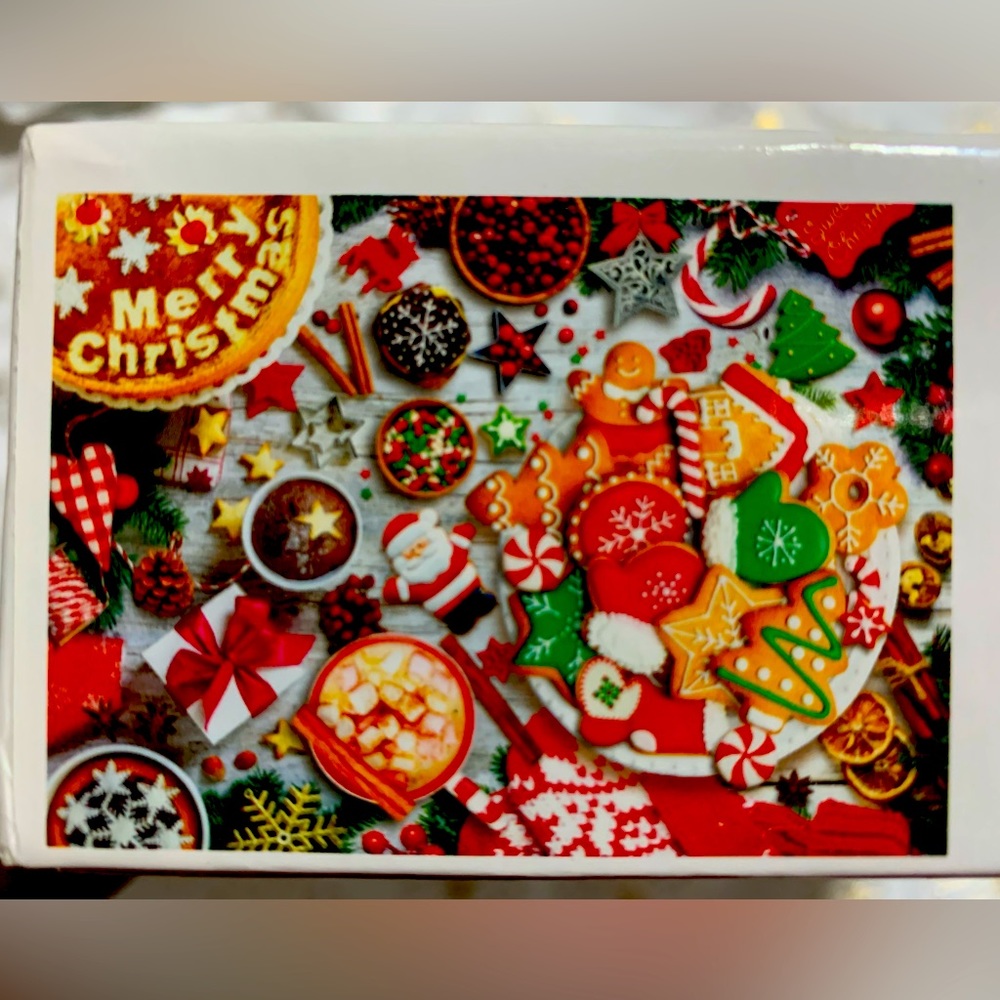 🧩USED 1000 pc Merry Christmas Cookie puzzle 🧩